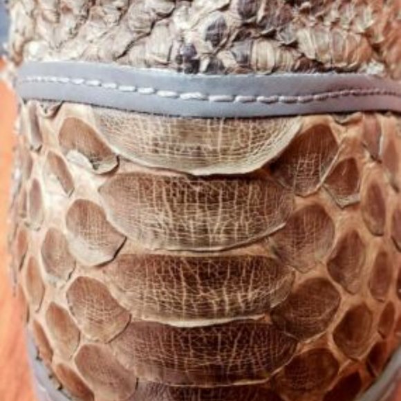 Lanvin Python Mid Top Chukka Desert Boots - Men\'s Size 10